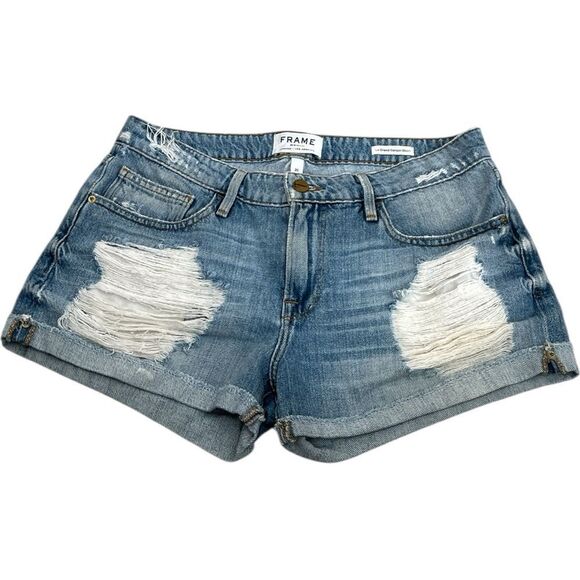 FRAME Denim Le Grand Garçon Short Size 26 - Picture 2 of 5